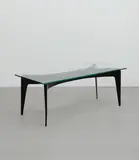 Gio Ponti, Coffee table, circa 1950, Painted wood, glass