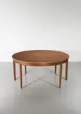 Jacob Kjær, Rare extendable dining table, 1962, Mahogany-veneered wood