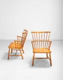 Ove Boldt, Pair of 'Windsor' chairs, designed Fællesforeningen for Danmarks Brugsforeninger, model no. 1638, 1941, Beech