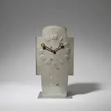 Archibald Knox, 'Tudric' mantel clock, model 097, circa 1902, Pewter, abalone