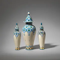 Chris van der Hoef, for Amphora Holland, circa 1910, Earthenware, painted and glazed
