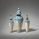 Chris van der Hoef, for Amphora Holland, circa 1910, Earthenware, painted and glazed