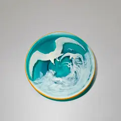 Galle, Triple overlay cameo plate with seagulls, circa 1925