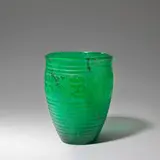 François Décorchemont, 'Vase frise carrés fruits et feuilles' in green, Model 285, circa 1926