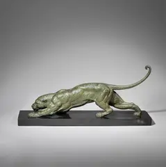 Art Deco sculpture of a panther by Demetre H. Chiparus, circa 1930, sold Jun 2023