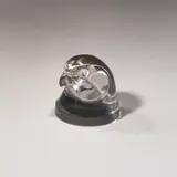 'Tête d'Epervier' car mascot, designed 1928 by René Lalique, Clear glass, frosted and polished, sold Jun 2023