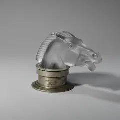 René Lalique, 'Epsom' car mascot, designed 1929, Clear glass, frosted and polished