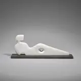 Jos van Vreeswijk, Bather, circa 1990, Marble, granite base