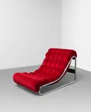 Gillis Lundgren, 'Impala' easy chair, 1972-1974, Fabric upholstery, chromium-plated steel, stained ash