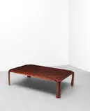 Saburo Inui, 'Zataku' low table, designed 1959, Pernambuco-veneered wood, Japanese elm