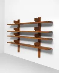 Pierre Chapo, Bibliothèque, model no. B17, designed for the Salon des Arts Ménagers, 1967, Solid elm