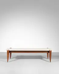 Untitled by Gio Ponti, Travertine, walnut, sold Apr 2023
