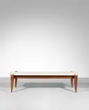 Gio Ponti, Untitled, Travertine, walnut