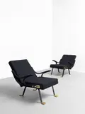 Ignazio Gardella, Pair of 'Digamma' adjustable armchairs