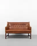 Frits Henningsen, Sofa, early 1940s, Mahogany, leather upholstery