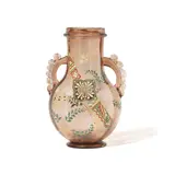 Émile Gallé, Two-Handled Vase, enameled, gilt decorated and applied glass, etched 'E
