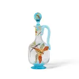 Émile Gallé, Dragonfly Decanter, enameled and gilt decorated glass, etched 'Emile Gallé en Nancy'