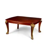 Louis Majorelle, Rare Aux Orchidee Extending Dining Table, mahogany, gilt bronze mounts