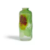 Désiré Christian, Marqueterie Vase, for Meisenthal, wheel carved glass, etched 'D