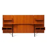 Gio Ponti, Wall Cabinet, executed by Egidio Proserpio, enameled steel, sapele-veneered wood
