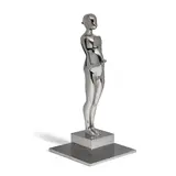 Ernest Trova, Study/Falling Man (Flapman), stainless steel, impressed 'E