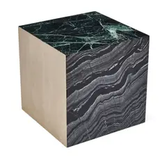 Custom Cube Form Side Table by Aimee Song, various marble surfaces, offered Oct 2023