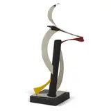 Richard Beau Lieu, Tango, stainless steel with mirror polished elements, paint, signed and dated 'BEAU LIEU 87'