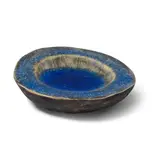 Glen Lukens, Shallow Bowl, earthenware with 'Egyptian Blue' glaze, signed in black on underside 'GLEN LUKENS'