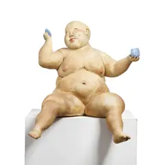 Put It All In Here by Esther Shimazu, hand built stoneware, sold Oct 2023