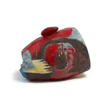 Michael Lucero, Red Sea, glazed ceramic, incised '1984 Michael Lucero NYC' on underside