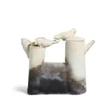 Philip Cornelius, Three Marquesan Birds (Teapot Form), porcelain, signed 'COR/NEL/IUS' titled and dated on underside