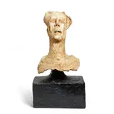 Viola Frey, Untitled (Head with Stand), glazed ceramic