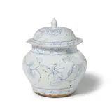 Magdalena Frimkess, Untitled (Floral Ginger Jar), glazed stoneware