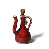 Michael Frimkess, Untitled (Red Ewer with Face Stopper)