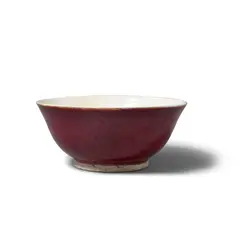 Michael Frimkess, Untitled (Red Bowl), glazed ceramic