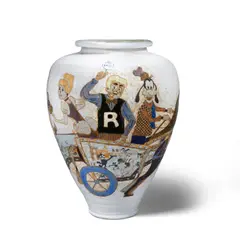 Michael and Magdalena Frimkess, We Love Luisa (Monumental Vessel), glazed stoneware, signed and dated 'M+M FRIMKESS 83'