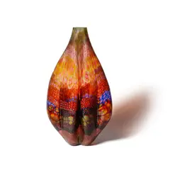 Stephen Rolfe Powell, Vessel (from the Teasers series), blown glass, etched 'Stephen Powell 1990' along base