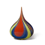 Untitled (Vessel) by Lino Tagliapietra, blown glass with battuto and inciso surface, incised and dated 'Lino Tagliapietra 2008' on the underside, sold Oct 2023