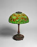 'Black Eyed Susan' Table Lamp by Tiffany Studios, leaded glass, patinated bronze, shade stamped 'Tiffany Studios New York,' base stamped 'Tiffany Studios New York' and '2, sold Dec 2023