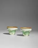Two Lamp Shades by Quezal Art Glass and Decorating Company, iridescent glass, engraved 'Quezal', offered Dec 2023