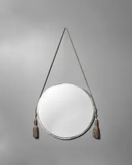 French Art Deco, Wall Mirror, silvered bronze, wood, mirror plate