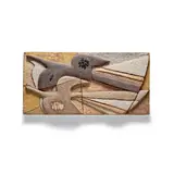 Tyra Lundgren, Unique 'Strackande Faglar' (Migrating Birds) Wall Plaque, for Gustavsberg, stoneware in matte brown, beige, gray and gloss black glaze