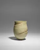 Jennifer Lee, 'Olive-Shale, Flashed Haloed Spiral' Pot