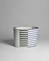 Bodil Manz, Cylinder, slipcast and transfer-printed porcelain, painted mark 'Bodil Manz'
