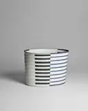 Bodil Manz, Cylinder, slipcast and transfer-printed porcelain, painted mark 'Bodil Manz'