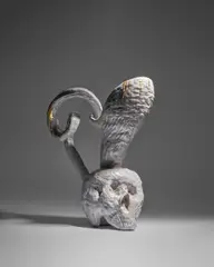 Andrew Lord, 'Skull', glazed ceramic, epoxy, gold leaf, painted mark 'AL 94'