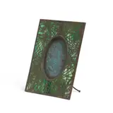 Pine Needle Picture Frame by Tiffany Studios, patinated bronze, Favrile glass, sold Jul 2023