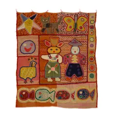 Gisella Loeffler, Untitled (Animal Tapestry), wool tapestry with various applique, signed 'Gisella' lower right