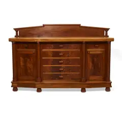 Charles Rohlfs, Sideboard, mahogany, signed twice with artist's monogram