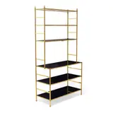 Billy Baldwin, Cole Porter Etagere, brass, lacquered wood